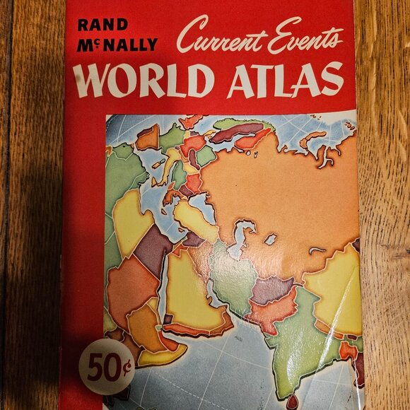 Rand McNally Current Events World Atlas (1955) - Picture 1 of 5